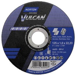 Katkaisulaikka Norton Vulcan A60S, 125x1x22.2mm, 125X1.
