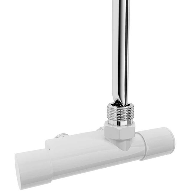 Pyyhekuivaimen venttiili Nordhem, kulma, cc60mm, valkoinen