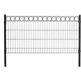 Paneeliaitasetti tarvikkeineen Hortus, musta, O -koristeella, 100 cm korkea, 4 moduulia ja portti