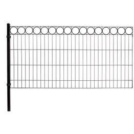 Paneeliaitasetin jatko-osa tarvikkeineen Hortus, musta, O -koristeella, 100 cm korkea, yksi moduuli