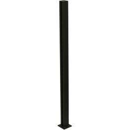 Alumiinitolppa 100 cm lasipaneelille, musta 108 cm HORTUS multi