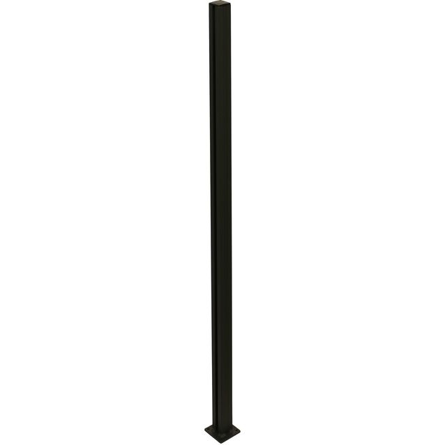 Multi -alumiinitolppa 150 cm lasipaneelille, musta 158 cm HORTUS