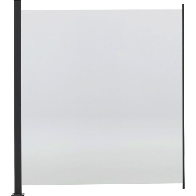 Lasipaneeliaitasetti Hortus, kirkas lasi 100x100cm, 1 moduuli (1 paneeli ja 1 tolppa 108cm)