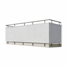 Parvekesuoja Hortus, 0,8x10 m harmaa polyesteri