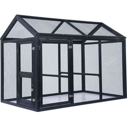 Kanin ulkoiluhäkki Hortus, 140x85x106cm musta