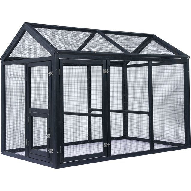 Kanin ulkoiluhäkki Hortus, 140x85x106cm musta