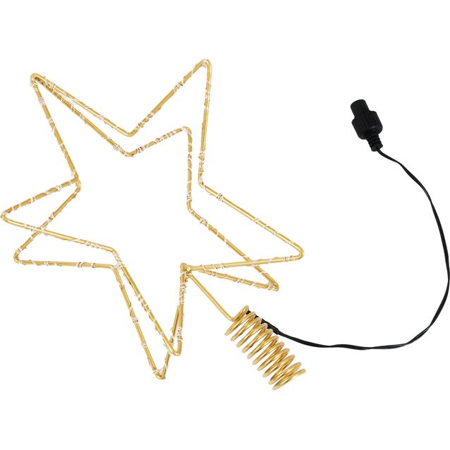 3D-joulutähti Nordic Winter, sis. valot ja latvakiinnikkeen, 32x25x25cm