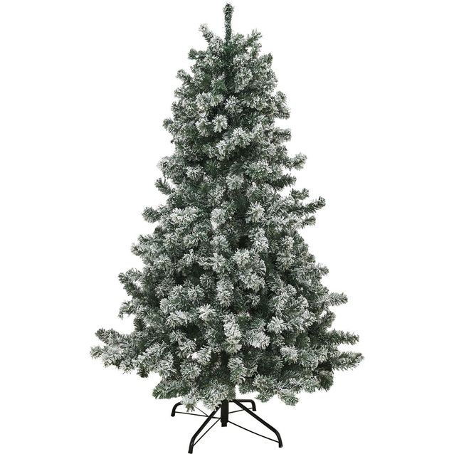 Tekojoulukuusi Nordic Winter Frost 180cm PVC LED-valoilla lumipeitteellä