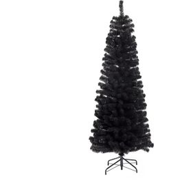 Joulukuusi Nordic Winter, Bling, kapea PVC, luokka C, 180x68cm, musta