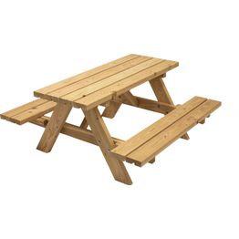 Junior-pöytä/penkkisetti Nordic Play, 42 mm, lehtikuusi