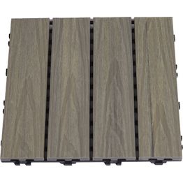 Terassilaatta Hortus, komposiittia 30 x 30 cm 4 kpl, kelopuun värinen