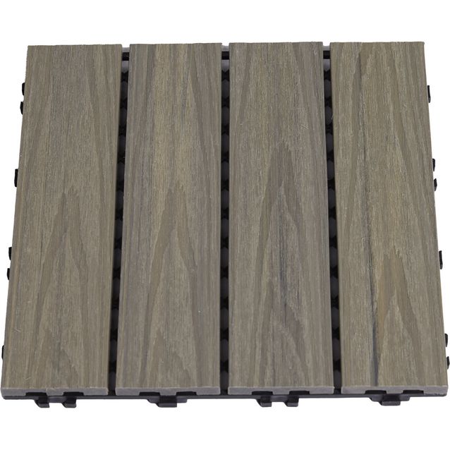 Terassilaatta Hortus, komposiittia 30 x 30 cm 4 kpl, kelopuun värinen