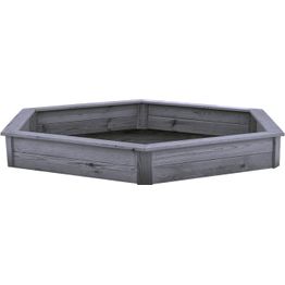 Hiekkalaatikko, kuusikulmainen, pohjamaalattu harmaa NORDIC PLAY