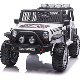 Sähköauto Offroader 8V EVA pyörillä Nordic Play, 765x780 mm valkoinen muovi