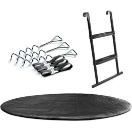 Suojus, tikkaat ja ankkurointisetti Ø251 cm trampoliinille SALTA