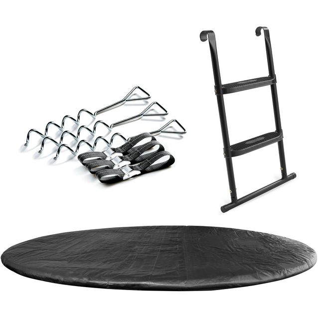Suojus, tikkaat ja ankkurointisetti Ø305 cm trampoliinille SALTA