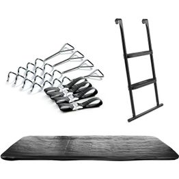 Suojus, tikkaat ja ankkurointisetti 305 x 214 cm trampoliinille SALTA