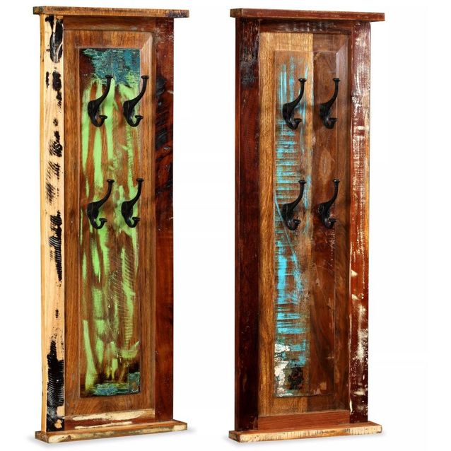 Naulakko 2 kpl täysi kierrätetty puu 38x100 cm_1