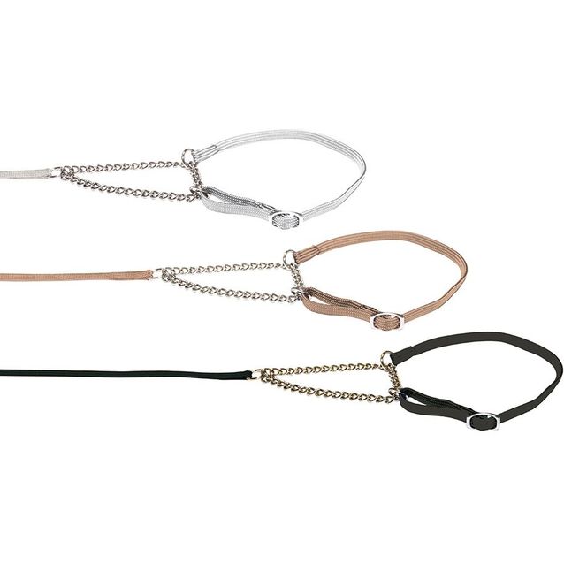 Näyttelytalutinsetti Show Tech ketjulla 7mmx140cm musta