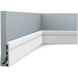 Jalkalista Orac Decor SX105 13x108x2000 mm polystyreeni valkoinen