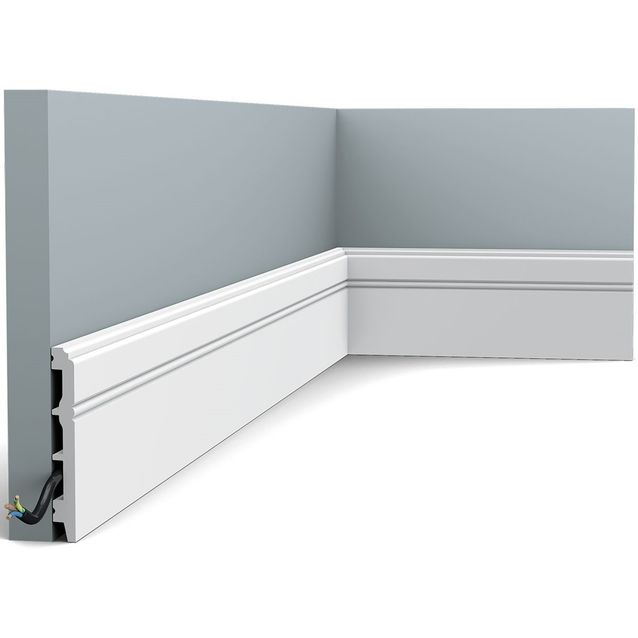 Jalkalista Orac Decor SX105 13x108x2000 mm polystyreeni valkoinen