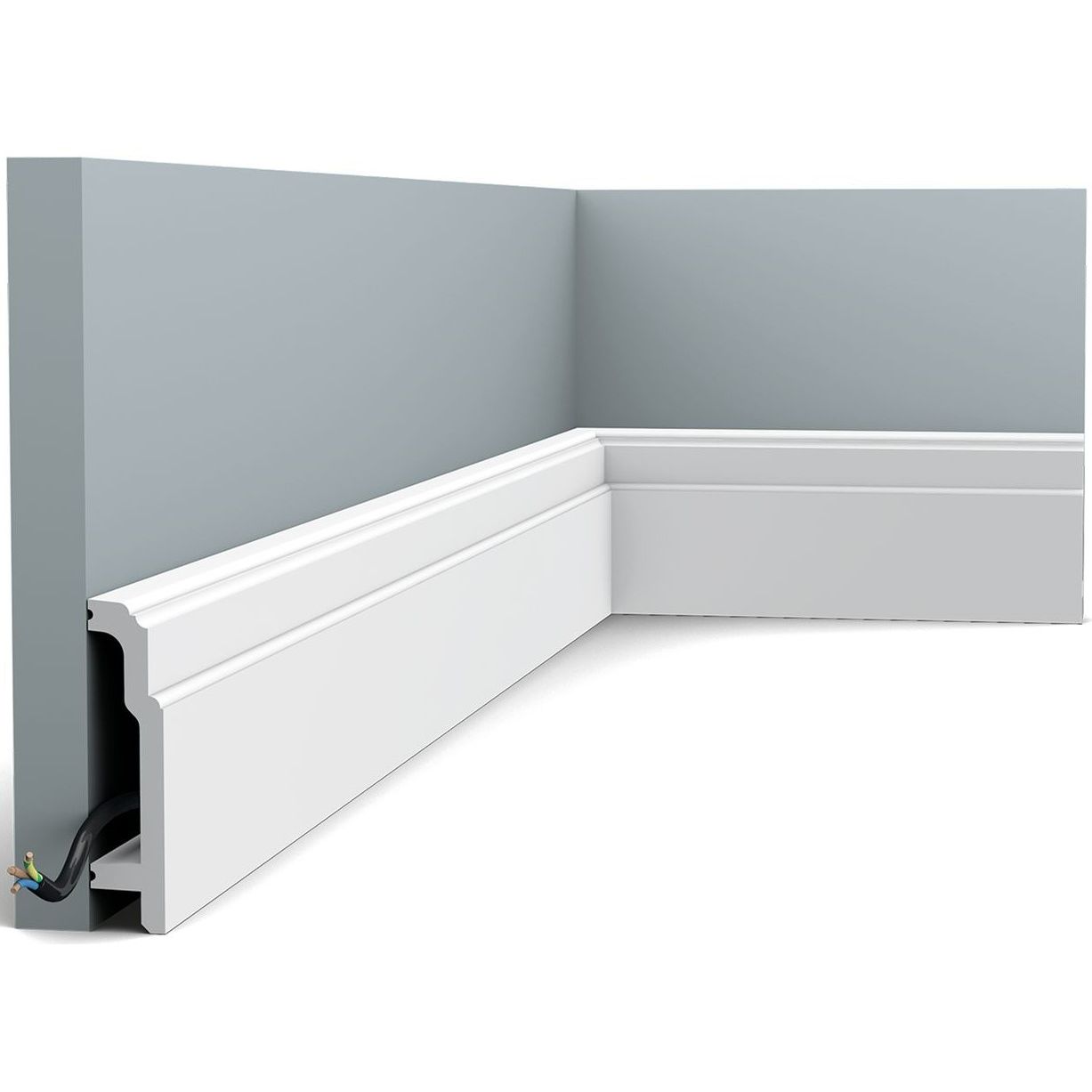 Jalkalista Orac Decor SX155 25x108x2000 mm polystyreeni valkoinen