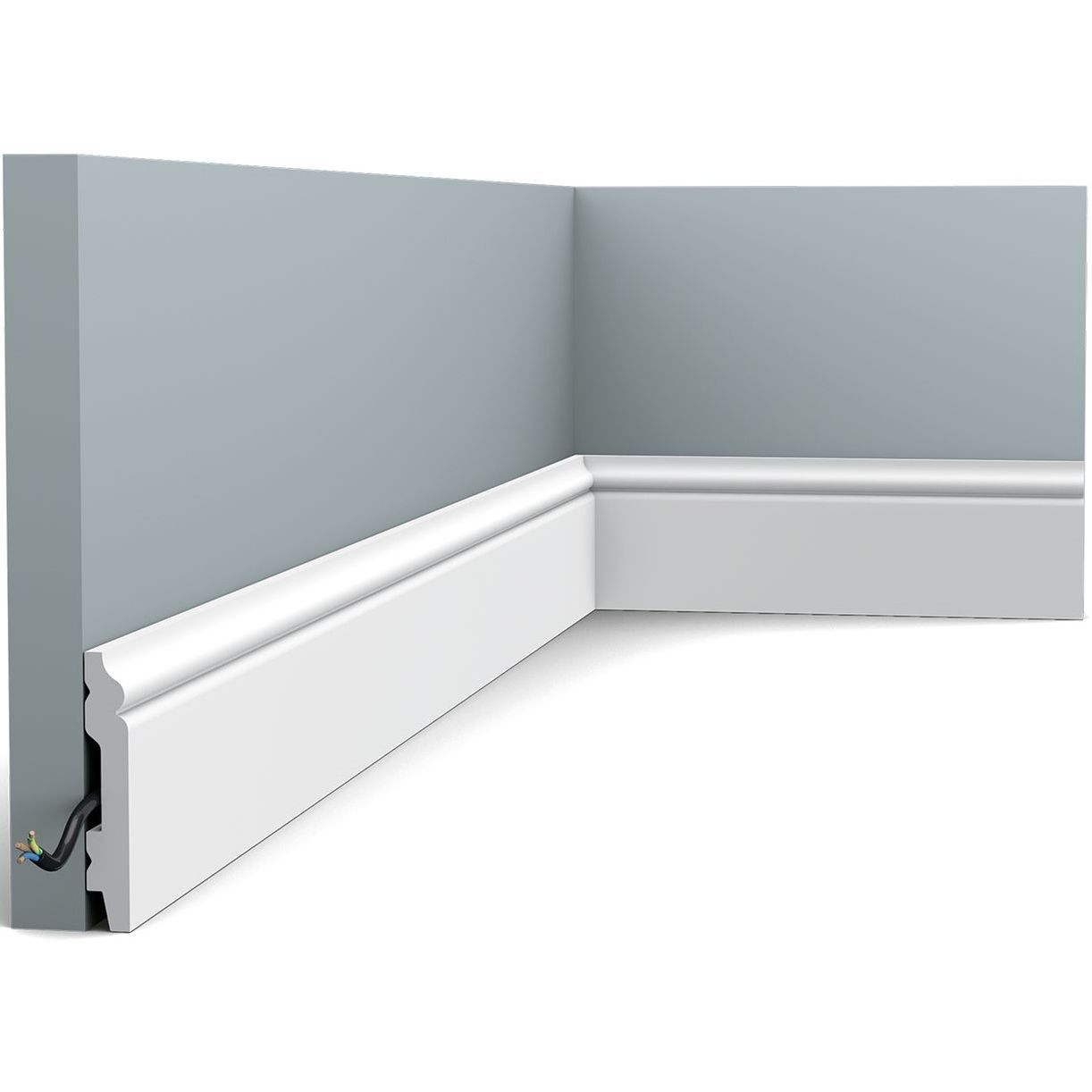 Jalkalista Orac Decor SX165 11x69x2000 mm polystyreeni valkoinen