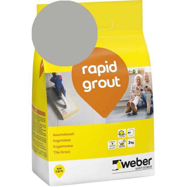 Saumalaasti Weber rapid grout 16 Grey 3 kg