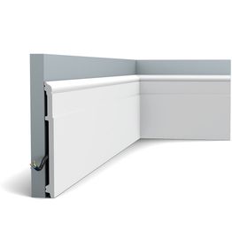 Jalkalista Orac SX156, 16x202x2000mm, Duropolymer, valkoinen