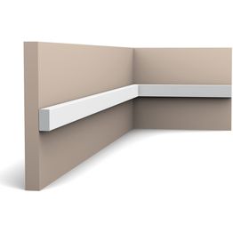 Seinälista Orac SX194, 10x20x2000mm, Duropolymer, valkoinen