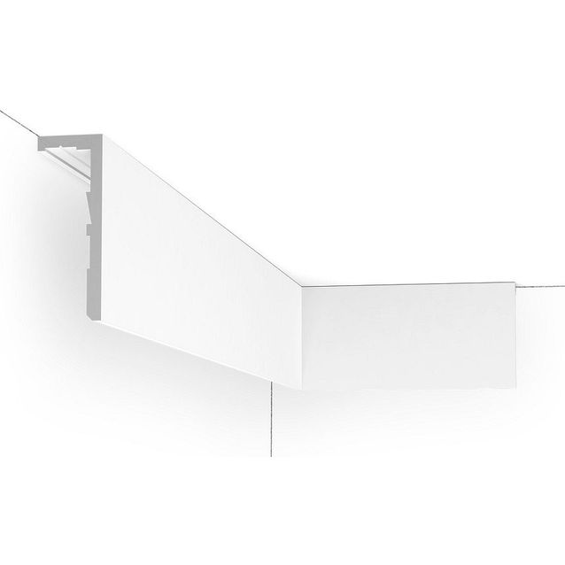 Kattolista Orac CX216-2600, 45x125x2600mm, Duropolymer, valkoinen