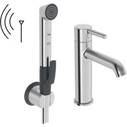 Pesuallashana Oras Optima Style 2613FH Smart Bidetta -käsisuihkulla, 3V, Bluetooth, harjattu teräs
