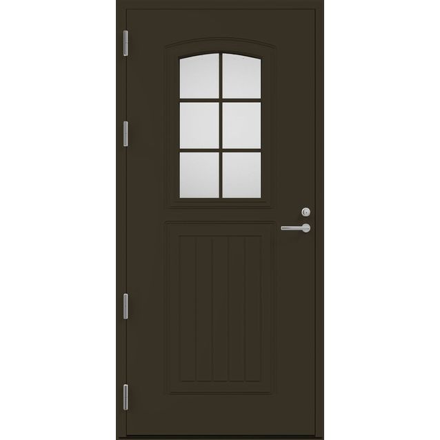 Ulko-ovi Oulux Juolukka karmi 115 mm RR32 tummanruskea crepilasi