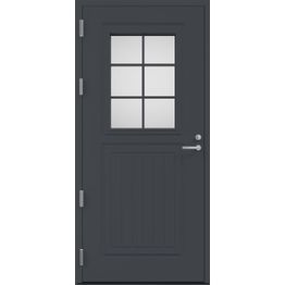 Ulko-ovi Oulux Kanerva termo karmi 115 mm RR23 tummanharmaa crepilasi