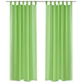 Omenanvihreät sheer verhot 140 x 175 cm 2 kpl