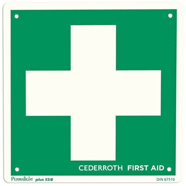 Opastekilpi Cederroth ensiapuristi, 20 x 20 cm