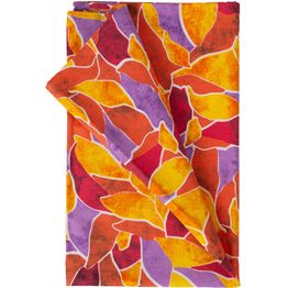 Pöytäliina Home4You LONETA NEW 136x220 cm, punainen lehtikuosi, monivärinen