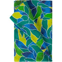 Pöytäliina Home4You LONETA NEW 136x220 cm, vihreä lehtikuosi, monivärinen
