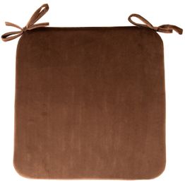 Samettinen istuintyyny Home4You 39x39x2,5 cm, ruskea