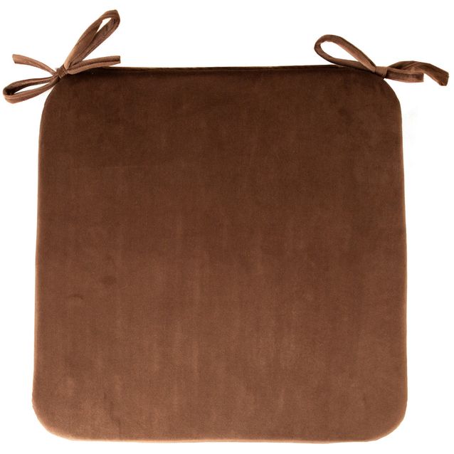 Chair pad VELVET 39x39cm, brown