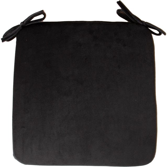 Chair pad VELVET 39x39cm, black