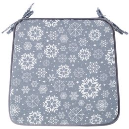 Tuolin pehmuste Home4You WINTER FLOWERS 39x39 cm, harmaa