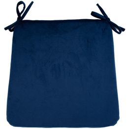 Samettinen istuintyyny Home4You 39x39 cm, sininen