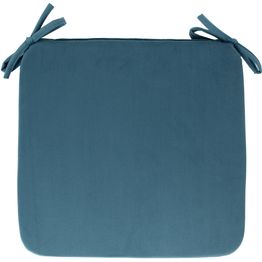 Tuolin pehmuste sametti Home4You NEW 39x39xK2,5 cm, harmaa, sininen