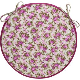 Tuolin pehmuste Home4You LONETA NEW Ø39 cm, violetti ruusu