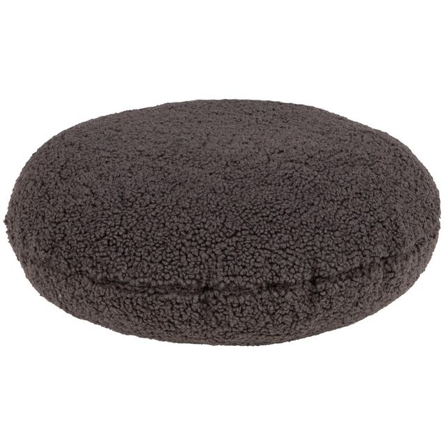 Pillow LARRY round, D40x16cm, grey