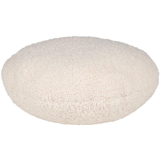 Pillow LARRY round, D40x16cm, natural white