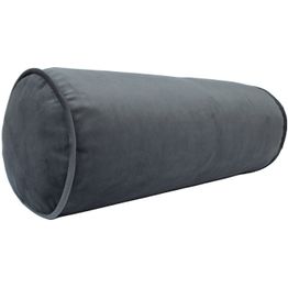 Samettinen rullatyyny Home4You Ø18x50 cm, harmaa