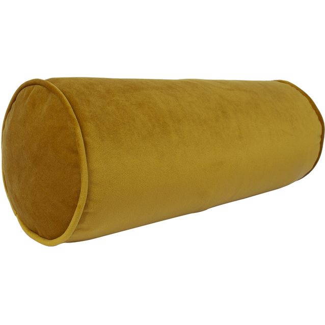 Pillow roll VELVET D18x50cm, mustard yellow