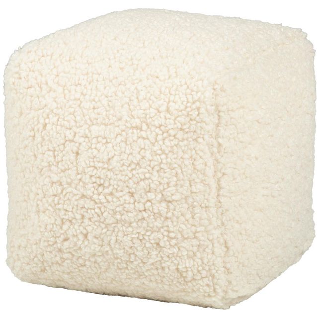 Pillow LARRY cube, 25x25x25cm, natural white